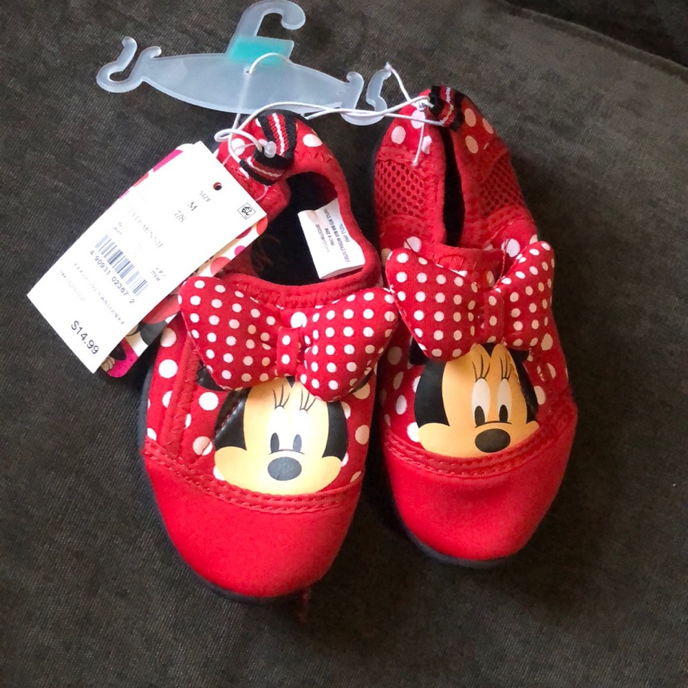 Minnie swim shoes. Medium size 7/8